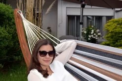 Lola Tuchhängematte Tampa Silver Brown -Gartenmöbel Store lola tuchhaengematte tampa silber brown 51440 4 1