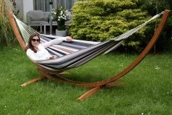 Lola Tuchhängematte Tampa Silver Brown -Gartenmöbel Store lola tuchhaengematte tampa silber brown 51440 5 1