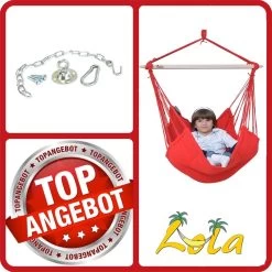 Lola Hängesessel LOKI Kids FUEGO Weichgepolstert + Power Hook