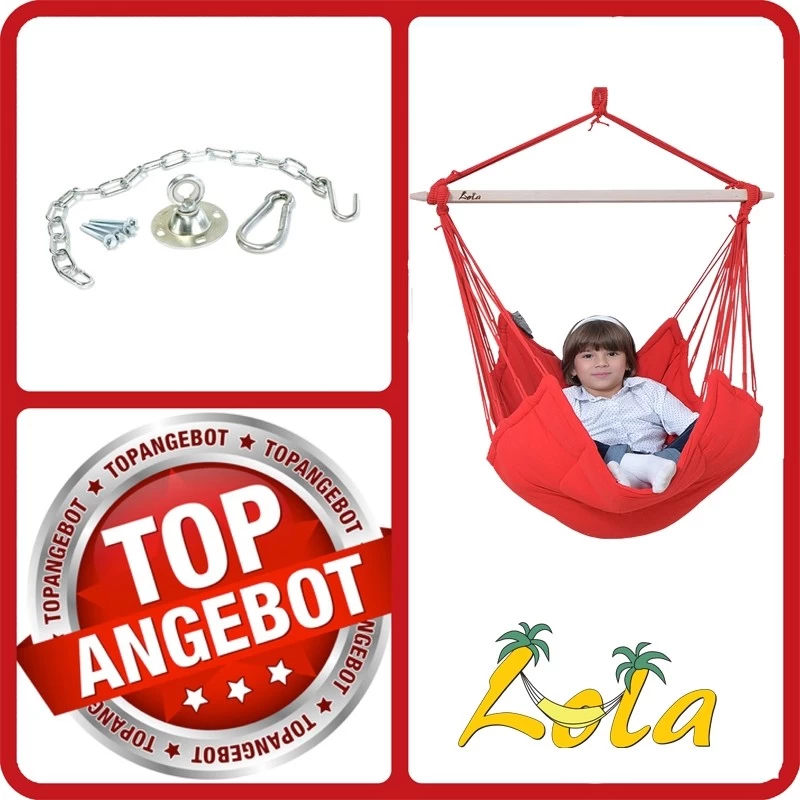 Lola Hängesessel LOKI Kids FUEGO Weichgepolstert + Power Hook 3 Lola Hängesessel LOKI Kids FUEGO Weichgepolstert + Power Hook