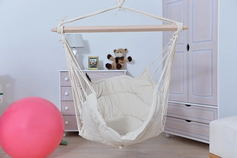 Lola Hängesessel LOKI Kids Natur Weichgepolstert 4 Lola Hängesessel LOKI Kids Natur Weichgepolstert – Bild 2