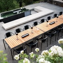 Houe AVANTI Gartentisch, 222x98 Cm Tischplatte: Kiefernholz. Gestell: Black -Gartenmöbel Store nami dining armrest black avanti infinity houe c84 4