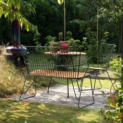 Houe PAON Gartenbank - Black -Gartenmöbel Store paon bench dining pine green circum bamboo houe 5532 2 3