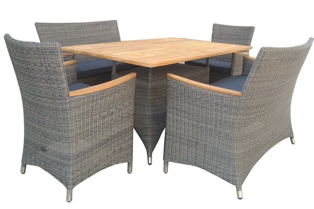 Zebra Bank Status Grey Black Teakarmlehne Gebürstet, 2,5 Rundgeflecht, Alu-Rahmen 5 Zebra Bank Status Grey Black Teakarmlehne Gebürstet, 2,5 Rundgeflecht, Alu-Rahmen – Bild 3