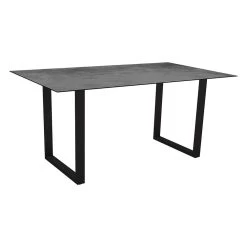 Stern 2x Stapelsessel Kari Und Allround 2,5-Sitzer Bank Leinen Grau Mit Alu Schwarz Kufentisch 160x90 Dekor Zement -Gartenmöbel Store stern 2x stapelsessel kari baml kufentisch 160x 90 zement 54876 4