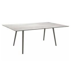 Stern 4x Freischwinger Greta Seidengrau Mit Tisch 180x100 Interno Anthrazit Platte Zement Hell -Gartenmöbel Store stern 4x freischwinger greta tisch 180x100 zement hell 3