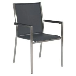 Stern Gartenmöbel-Set Bestehend Aus 6x Stapelsessel Polaris, Edelstahl Tische Mit Nivelliersystem Und Tischplatte Dekor Zement 200x100cm 9 Stern Gartenmöbel-Set Bestehend Aus 6x Stapelsessel Polaris, Edelstahl Tische Mit Nivelliersystem Und Tischplatte Dekor Zement 200x100cm -Gartenmöbel Store stern 6x polaris set gestell platte zement 2a