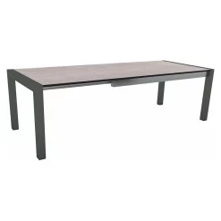 Stern Ausziehtisch 174/254x90 Cm Aluminium Anthrazit Tischplatte Silverstar Stone Light