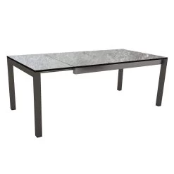 Stern Ausziehtisch 160/210x90 Cm Aluminium Anthrazit Mit Tischplatte Silverstar Vintage Stone