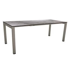 Stern Ausziehtisch 160/210x90 Cm Aluminium Graphit Mit Tischplatte Silverstar Vintage Stone -Gartenmöbel Store stern ausziehtisch alu graphit vintage stone 432315 1
