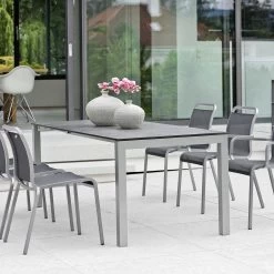 Stern Ausziehtisch 160/210x90 Cm Aluminium Graphit Mit Tischplatte Silverstar Vintage Stone -Gartenmöbel Store stern ausziehtisch alu graphit vintage stone 432315 2