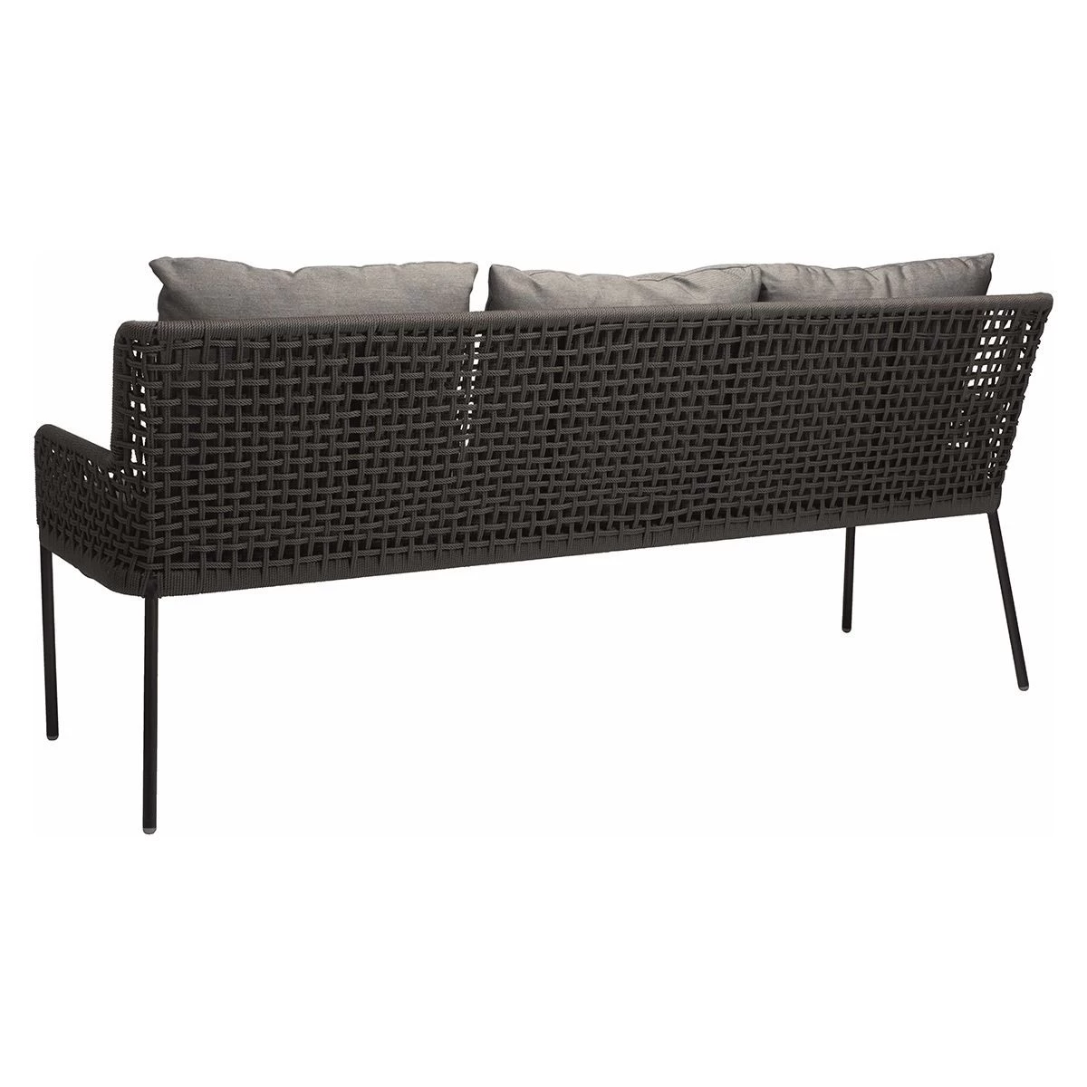 Stern Bank 3-Sitzer Greta Aluminium Anthrazit Kordel Platin/Kissen 100% Polyacryl Seidengrau 4 Stern Bank 3-Sitzer Greta Aluminium Anthrazit Kordel Platin/Kissen 100% Polyacryl Seidengrau – Bild 2