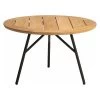 Stern Beistelltisch Frida Ø 55 Cm Alum. Schwarz Matt Mit Tischplatte Teak -Gartenmöbel Store stern beistelltisch frida 55cm alu teak 415550 1