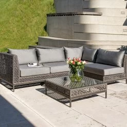 Stern Corda Kordel Platin Eckelement Und Mittelelement Set Mit Beistelltisch -Gartenmöbel Store stern corda eckelement mittelelement mit beistelltisch 54557 1