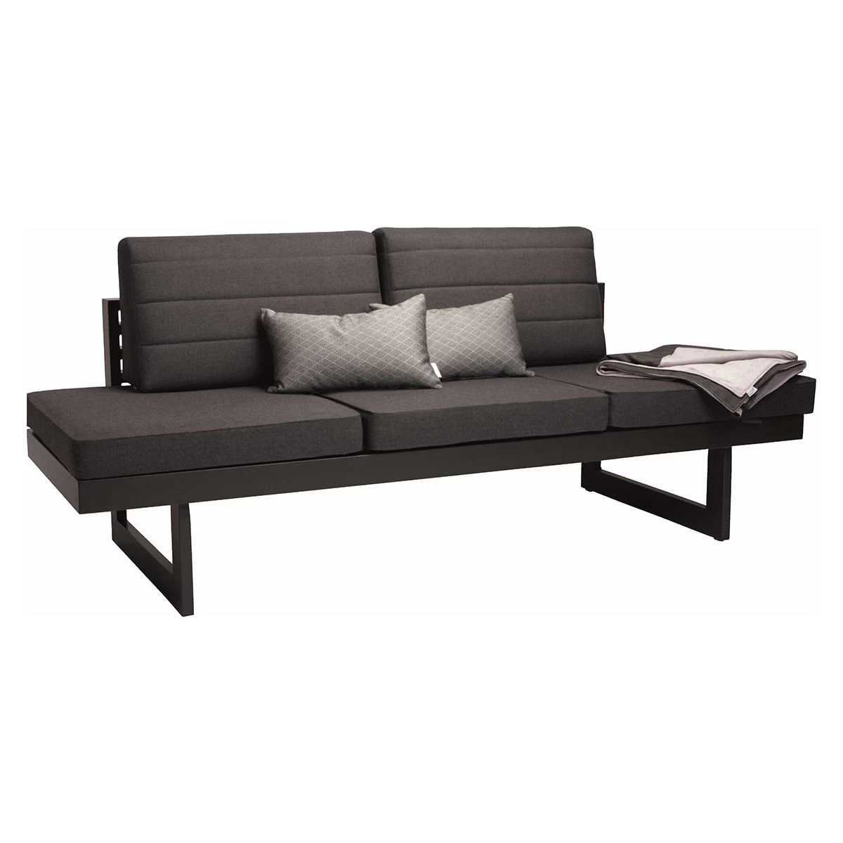 Stern Dining-Bank/Liege New Holly Alum. Anthrazit/karbon Auflage/Rückenkissen Outdoorstoff Schiefergrau 3 Stern Dining-Bank/Liege New Holly Alum. Anthrazit/karbon Auflage/Rückenkissen Outdoorstoff Schiefergrau