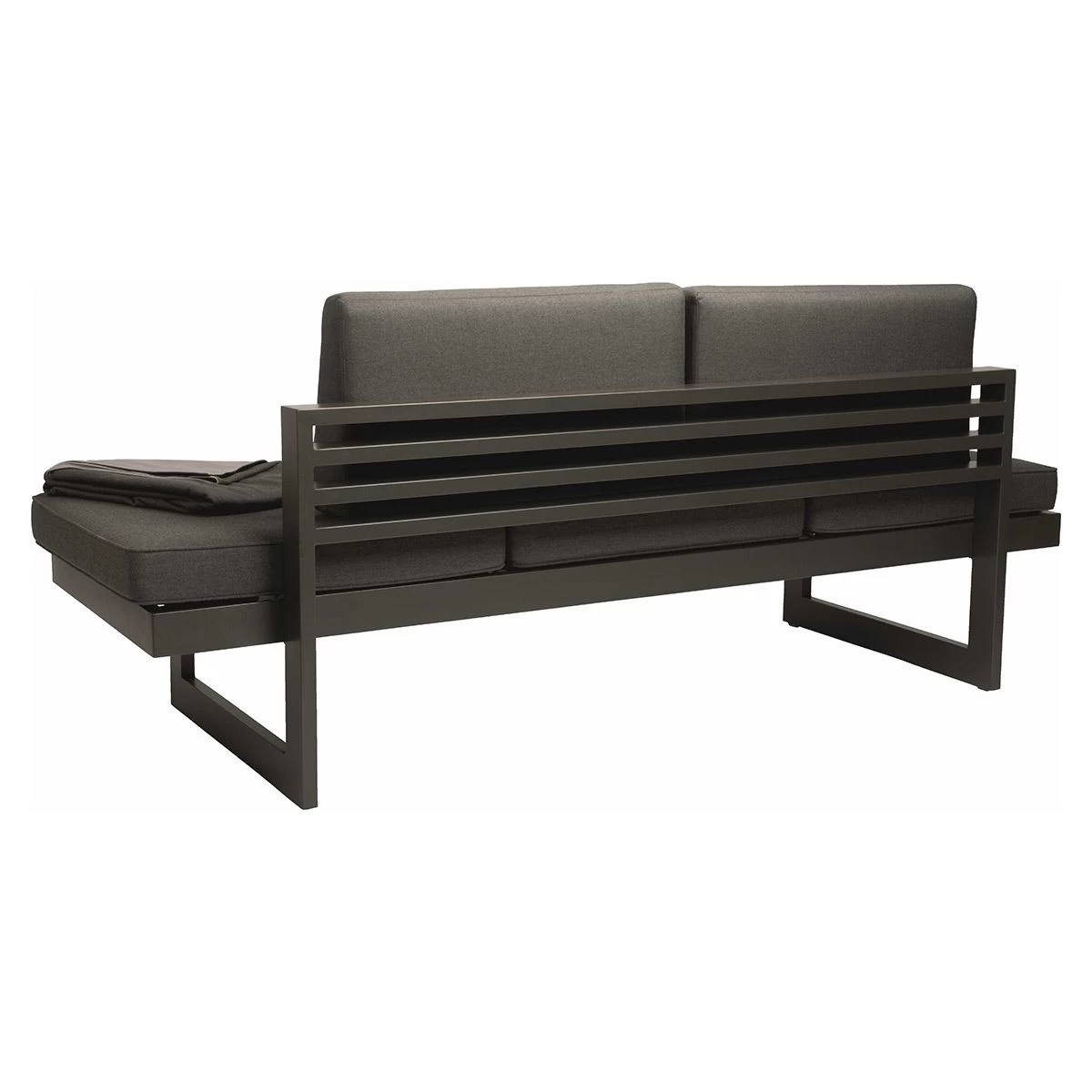 Stern Dining-Bank/Liege New Holly Alum. Anthrazit/karbon Auflage/Rückenkissen Outdoorstoff Schiefergrau 4 Stern Dining-Bank/Liege New Holly Alum. Anthrazit/karbon Auflage/Rückenkissen Outdoorstoff Schiefergrau – Bild 2