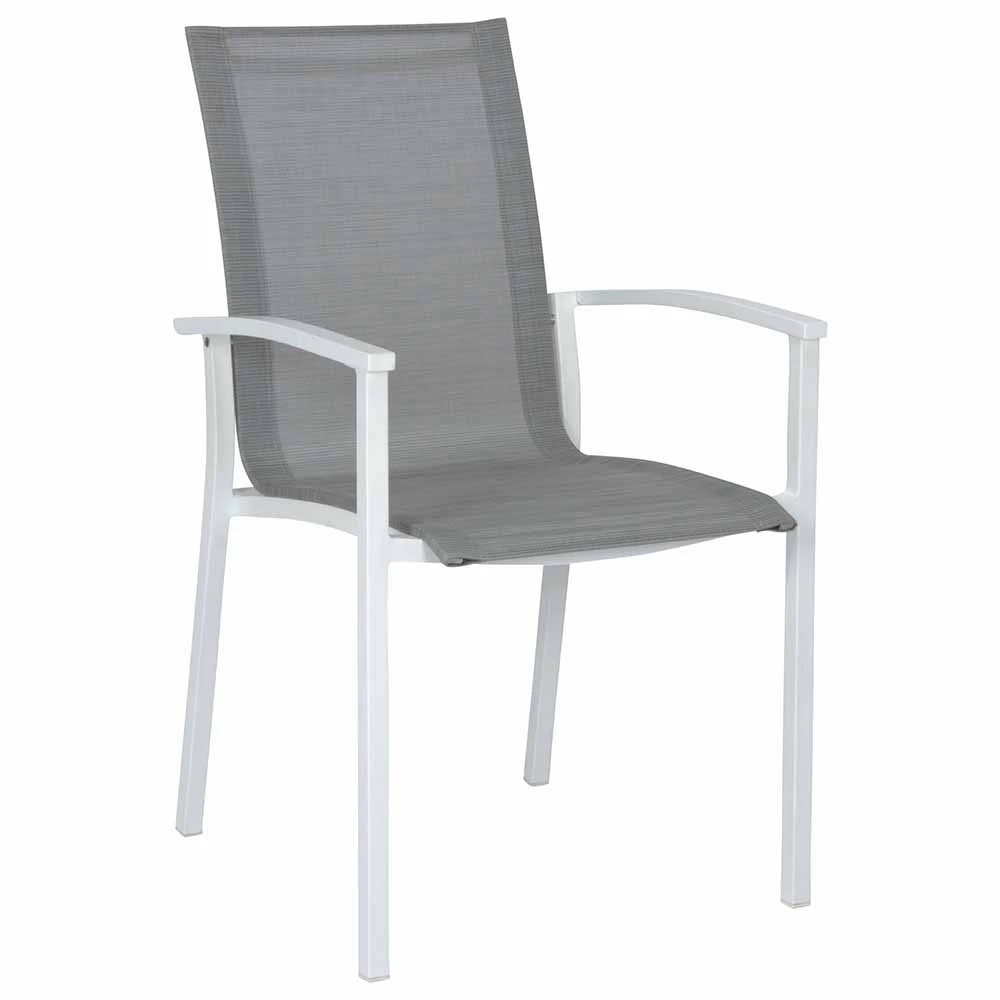 Stern Evoee Stapelsessel Weiß Mit Textilenbezug Silber Und Aluminiumarmlehnen Weiß 3 Stern Evoee Stapelsessel Weiß Mit Textilenbezug Silber Und Aluminiumarmlehnen Weiß