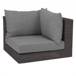 Stern Fontana Lounge-Set Gestell Edelstahl/ Geflecht Basaltgrau -Gartenmöbel Store stern fontana komplettset basaltgrau 51550 1