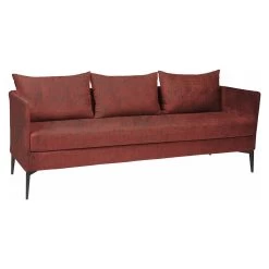 Stern Sofa 3-Sitzer Marta Aluminium Bezug Und Kissen Outdoorstoff Rot/schiefergrau Meliert