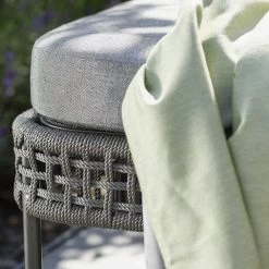 Stern Liege Greta Aluminium Anthrazit Mit Kordel Platin Kissen 100% Polyacryl Dessin Seidengrau -Gartenmöbel Store stern gartenmoebel greta liege alu anthrazit seidengrau 416192 3