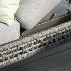 Stern Liege Greta Aluminium Anthrazit Mit Kordel Platin Kissen 100% Polyacryl Dessin Seidengrau -Gartenmöbel Store stern gartenmoebel greta liege alu anthrazit seidengrau 416192 4