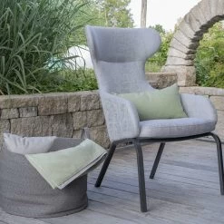 Stern Ohrensessel Stan Aluminium Anthrazit Mit Bezug Outdoorstoff Hellgrau/seidengrau Meliert -Gartenmöbel Store stern gartenmoebel ohrensessel stan alu anthrazit hellgrau schiefergrau 415620 5