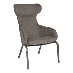 Stern Ohrensessel Stan Aluminium Anthrazit Mit Bezug Outdoorstoff Dunkelgrau/schiefergrau Meliert