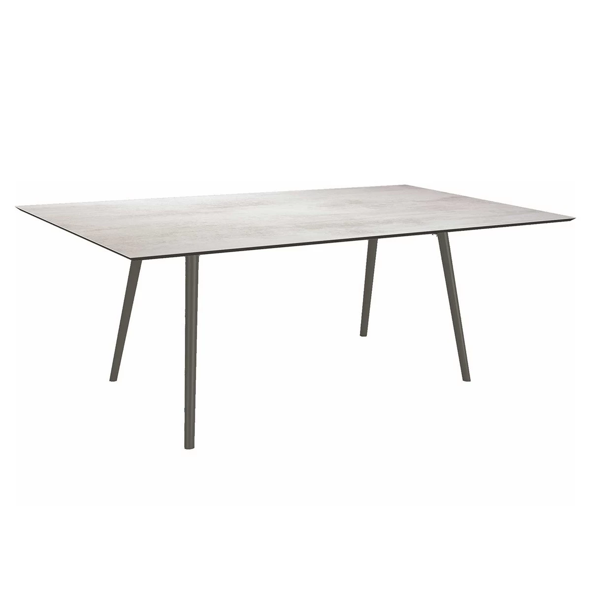 Stern Tisch 180x100cm Interno Rundrohr Konisch Aluminium Anthrazit/ Silverstar 2.0 Zement Hell 4 Stern Tisch 180x100cm Interno Rundrohr Konisch Aluminium Anthrazit/ Silverstar 2.0 Zement Hell – Bild 2