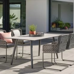 Stern Tisch 180x100cm Interno Rundrohr Konisch Aluminium Anthrazit/ Silverstar 2.0 Zement Hell 7 Stern Tisch 180x100cm Interno Rundrohr Konisch Aluminium Anthrazit/ Silverstar 2.0 Zement Hell -Gartenmöbel Store stern gartenmoebel tisch 180x100 interno alu anthrazit zement hell 432401 2