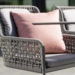 Stern GRETA Freischwinger Aluminium Anthrazit Mit Synthetikfaser Platin Inkl. Sitz- Und Rückenkissen Seidengrau, 100% Polyacryl Mit Reißverschluss -Gartenmöbel Store stern greta freischwinger alu anthrazit 418490 7