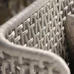 Stern Lounge-Sofa Greta Aluminium Champagner Mit Kordel Ecru/Kissen 100% Polyacryl Dessin Rehbraun -Gartenmöbel Store stern greta lounge sofa 416594 4l