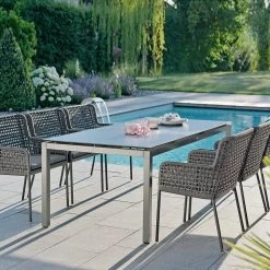 Stern GRETA Sessel Aluminium Anthrazit Mit Synthetikfaser Platin Inkl. Sitz- Und Rückenkissen Seidengrau, 100% Polyacryl Mit Reißverschluss -Gartenmöbel Store stern greta sessel alu anthrazit seidengrau 418491 2