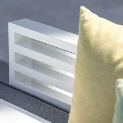 Stern NEW HOLLY DINING Bank/Liege Alu Weiß Mit Textilen Silber Und Auflage Seidengrau -Gartenmöbel Store stern holly bank liege weiss 416812 7