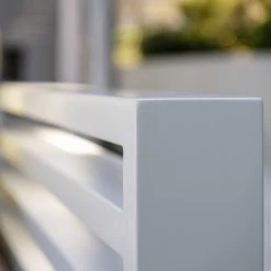 Stern NEW HOLLY DINING Bank/Liege Alu Weiß Mit Textilen Silber Und Auflage Seidengrau -Gartenmöbel Store stern holly bank liege weiss 416812 8