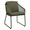Stern Kufensessel Odea Aluminium Schwarz Matt/Kordel Basil/Kissen 100% Polyacryl Dunkelgrün -Gartenmöbel Store stern kufensessel odea alu dunkelgrun 415549 1