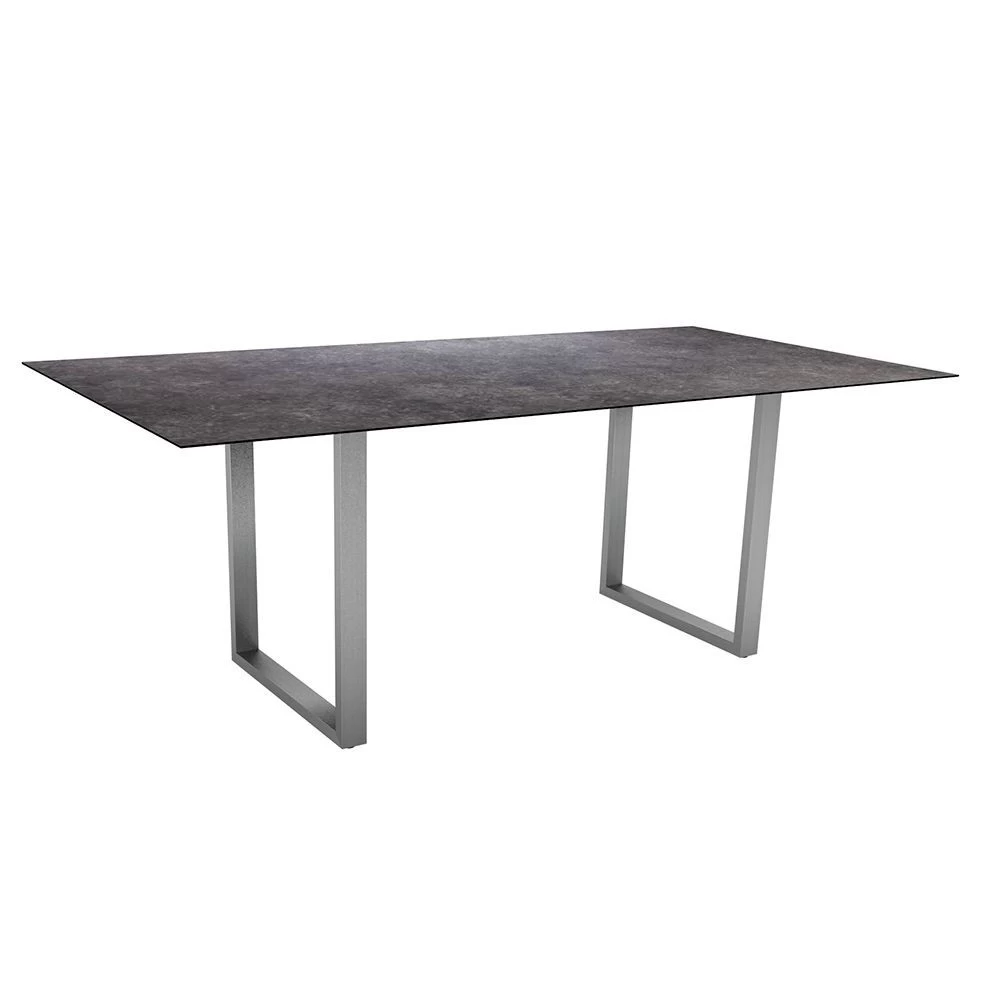 Stern Fontana Dining Geflecht Basaltgrau, Inkl. Sitz- Und Rückenkissen Seidengrau, Cardif Stapelsessel Silbergrau Und Kufenttische Edelstahl Dekor Vintage Grau 5 Stern Fontana Dining Geflecht Basaltgrau, Inkl. Sitz- Und Rückenkissen Seidengrau, Cardif Stapelsessel Silbergrau Und Kufenttische Edelstahl Dekor Vintage Grau – Bild 3