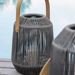 Stern Laterne Nele Ø 39 Cm Höhe 50 Cm Aluminium Anthrazit Kordel Schiefergrau -Gartenmöbel Store stern laterne nele 39cm schiefergrau 410921 3