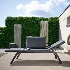 Stern Liege/Bank Novi Aluminium Schwarz Matt/Textilen Leinen Grau Kissen 100% Polyacryl Seidenschwarz 25 Stern Liege/Bank Novi Aluminium Schwarz Matt/Textilen Leinen Grau Kissen 100% Polyacryl Seidenschwarz -Gartenmöbel Store stern liege bank novi alu schwarz seidenschwarz 415415 11