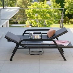 Stern Liege/Bank Novi Aluminium Schwarz Matt/Textilen Leinen Grau Kissen 100% Polyacryl Seidenschwarz 27 Stern Liege/Bank Novi Aluminium Schwarz Matt/Textilen Leinen Grau Kissen 100% Polyacryl Seidenschwarz -Gartenmöbel Store stern liege bank novi alu schwarz seidenschwarz 415415 13