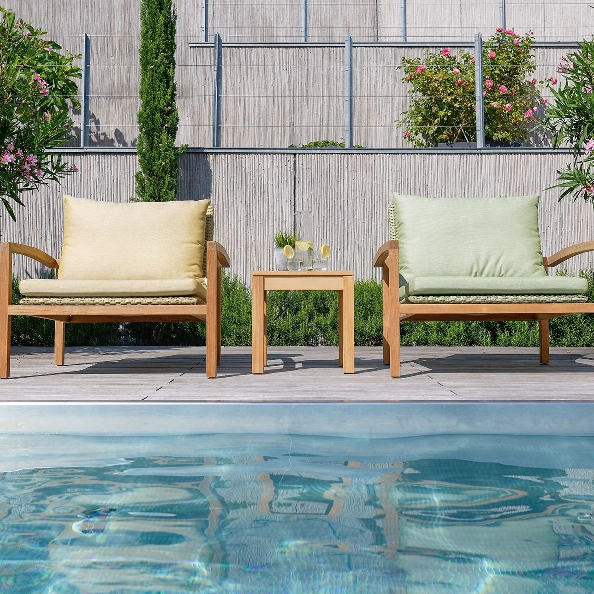 Stern Lounge-Sessel Leah Teak Mit Kordel Gelb 4 Stern Lounge-Sessel Leah Teak Mit Kordel Gelb – Bild 2