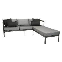 Stern Lounge Set Sofa/Hocker Und Sessel Viggo Seidengrau -Gartenmöbel Store stern lounge set sofa hocker sessel viggo 54852 3