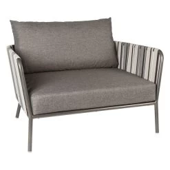 Stern Lounge-Sessel Set 2x SPACE Sitz- Und Rückenkissen Seidengrau Mit FREDDIE Beistelltisch Rund -Gartenmöbel Store stern lounge space set mit freddie beistelltisch 50874 2