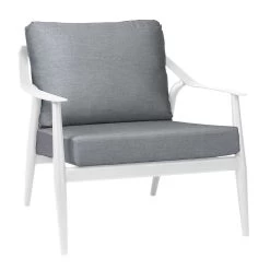 Stern Loungemöbel-set VANDA 3-teilig Alu Weiß Polsterung Seidengrau Und Lounge Tisch Dekor Dark Marble -Gartenmöbel Store stern loungemobel set vanda alu weiss lounge tisch 48904 3