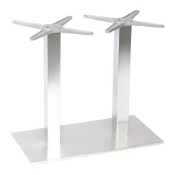 Stern Mailand Tischgestell Aluminium Edelstahloptik Für Tischplatte Silverstar 2.0 130x80cm