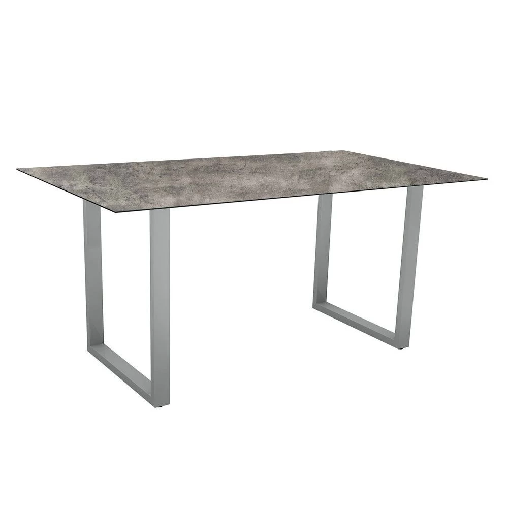 Stern Set Marta 3-Sitzer Sofa Und 2x Sessel Hellgrau/seidengrau Meliert Und Alu Graphit Kufentisch 200x100 Dekor Zement 6 Stern Set Marta 3-Sitzer Sofa Und 2x Sessel Hellgrau/seidengrau Meliert Und Alu Graphit Kufentisch 200x100 Dekor Zement – Bild 4