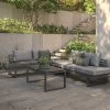 Stern NEW HOLLY 2x Bank/Liege Alu Anthrazit Seidengrau Mit Beistelltisch Dekor Dark Marble -Gartenmöbel Store stern new holly 2x alu anthrazit seidengrau beistelltisch dekor marble 48928 1