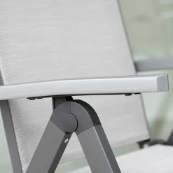 Stern Klappsessel New Top Aluminium Anthrazit Mit Bezug Textilen Silber Und Aluminiumarmlehnen Anthrazit -Gartenmöbel Store stern new top 417666 klapsessel 5