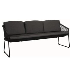 Stern 3x Kufensessel Odea Und Kufenbank 3-Sitzer Seidenschwarz Mit Tisch 220x100cm Interno Dekor Slate -Gartenmöbel Store stern odea set mit interno 220x 100 slate 54441 2