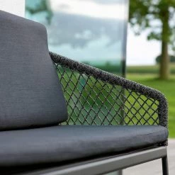 Stern 3x Kufensessel Odea Und Kufenbank 3-Sitzer Seidenschwarz Mit Tisch 220x100cm Interno Dekor Slate -Gartenmöbel Store stern odea set mit interno 220x 100 slate 54441 4