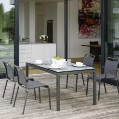 Stern OSKAR Stapelstuhl Anthrazit Mit Textilenbezug Karbon -Gartenmöbel Store stern oskar stapelstuhl anthrazit textil karbon 418408 10